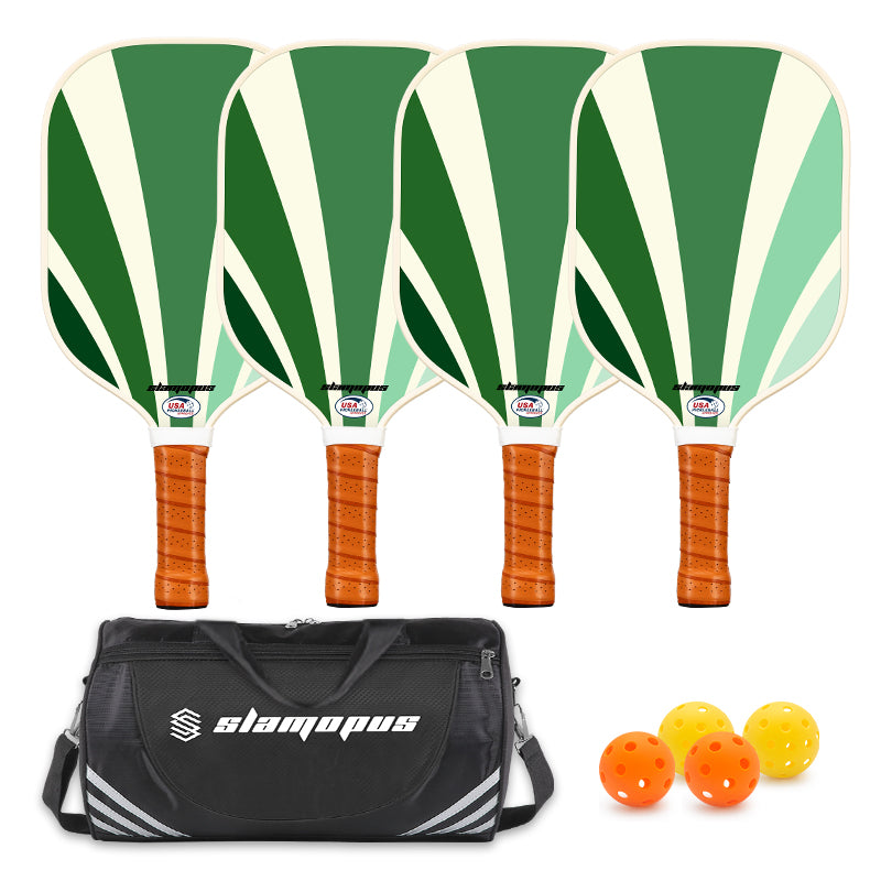 Slamopus Leafline Pro 13mm Pickleball Paddle Set of 4