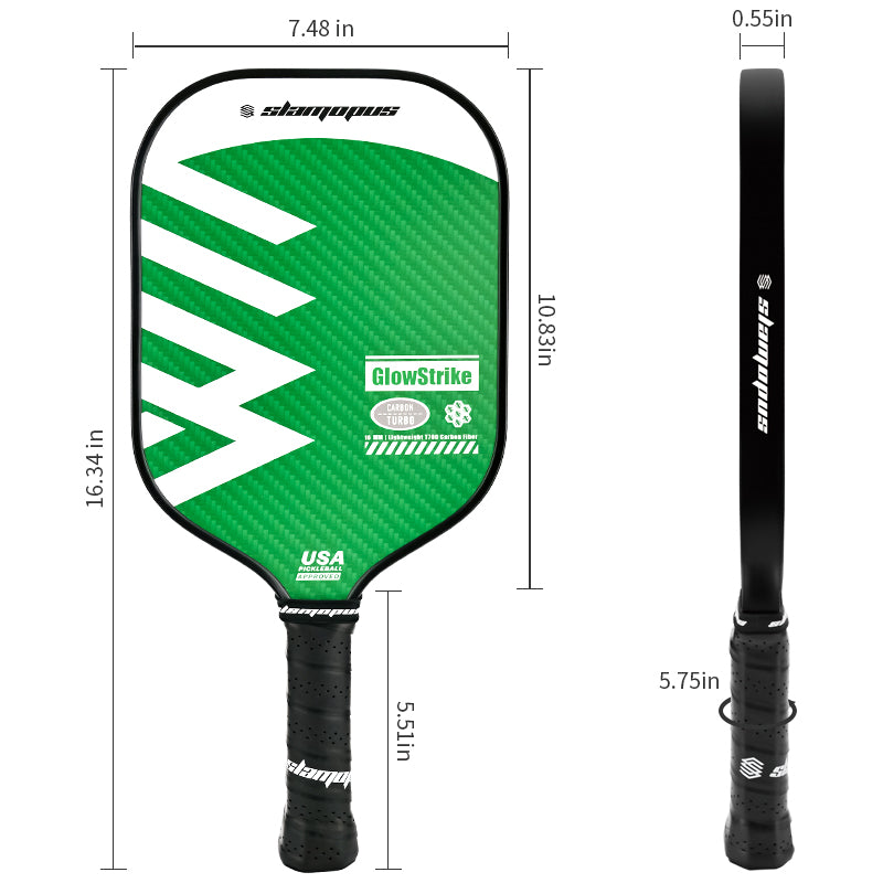 Slamopus 14mm Emerald Radiance ER-17 Pickleball Paddle